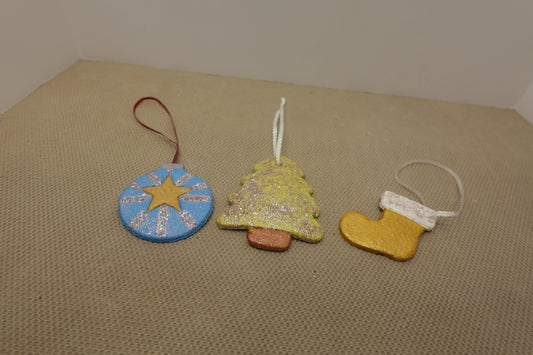 Salt Dough Ornaments Set of 3