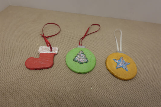 Salt Dough Ornaments Set of 3