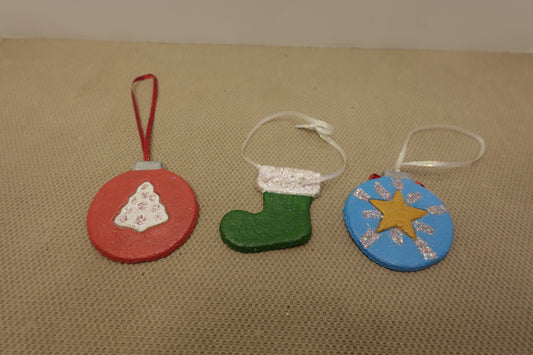 Salt Dough Ornaments Set of 3